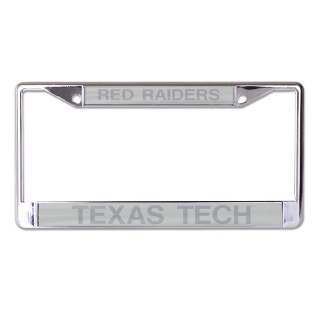 Texas Tech Red Raiders FROSTED Lic Plt Frame S/L Printed