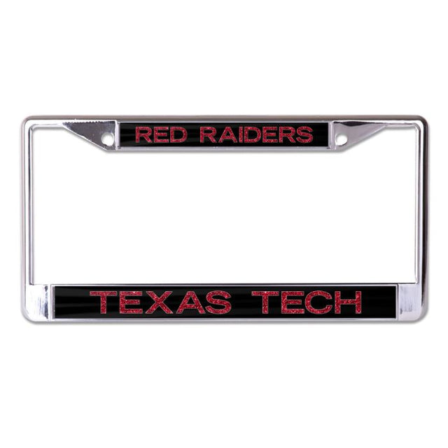 Texas Tech Red Raiders GLITTER LETTERS Lic Plt Frame S/L Printed