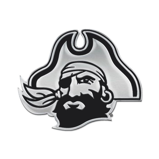 Emblema para automóvil de forma libre cromado de los Piratas de East Carolina