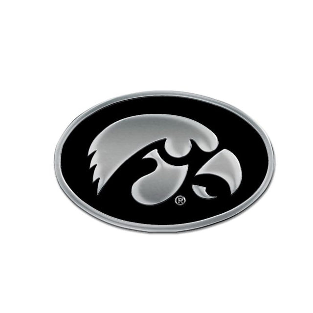 Emblema para automóvil de forma libre cromado de Iowa Hawkeyes