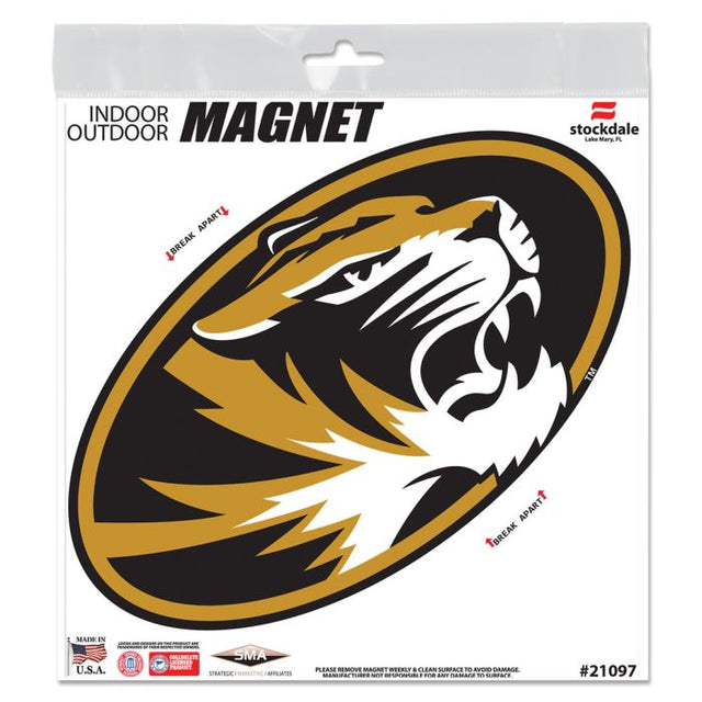 Imanes para exteriores de los Missouri Tigers, 6" x 6"