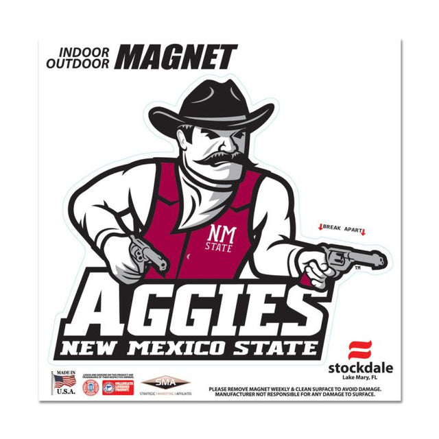 Imanes para exteriores de New Mexico State Aggies de 6" x 6"