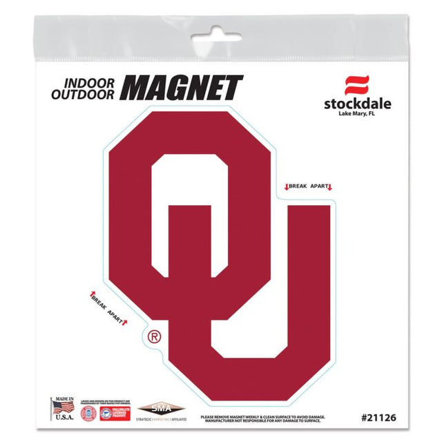 Imanes para exteriores de los Oklahoma Sooners, 6" x 6"