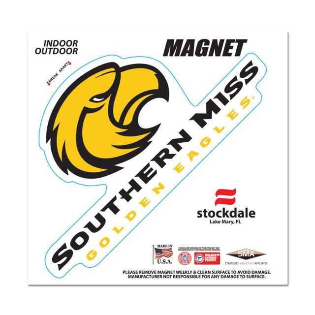 Imanes para exteriores de Southern Miss Golden Eagles de 6" x 6"