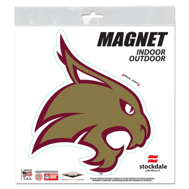 Imanes para exteriores de los Texas State Bobcats de 6" x 6"