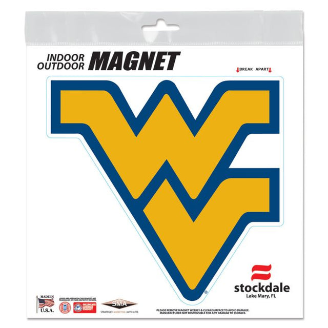 Imanes para exteriores de los West Virginia Mountaineers, 6" x 6"