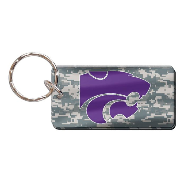 Llavero rectangular con estampado de camuflaje de los Kansas State Wildcats