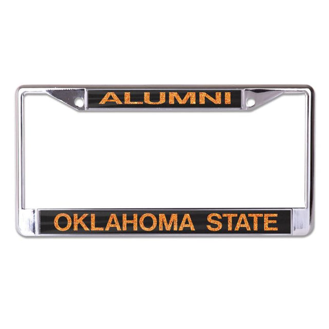 Oklahoma State Cowboys GLITTER LETTERS Lic Plt Frame S/L Printed