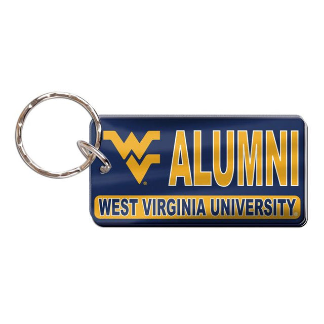 Llavero rectangular de los West Virginia Mountaineers