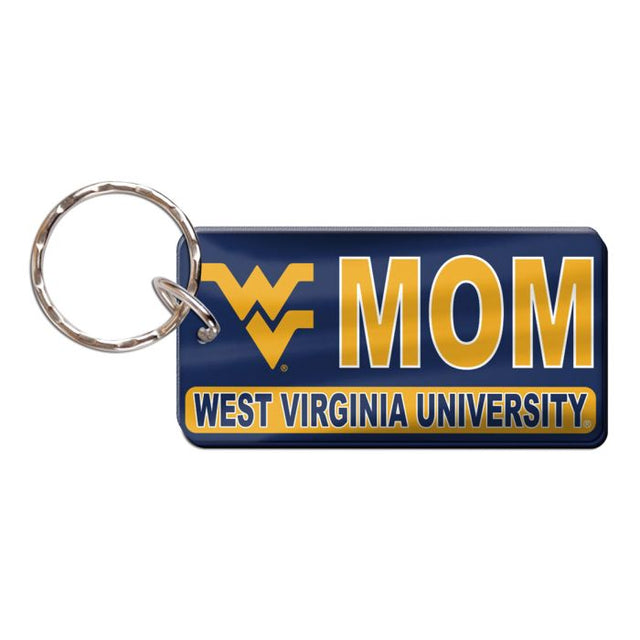 Llavero rectangular de los West Virginia Mountaineers