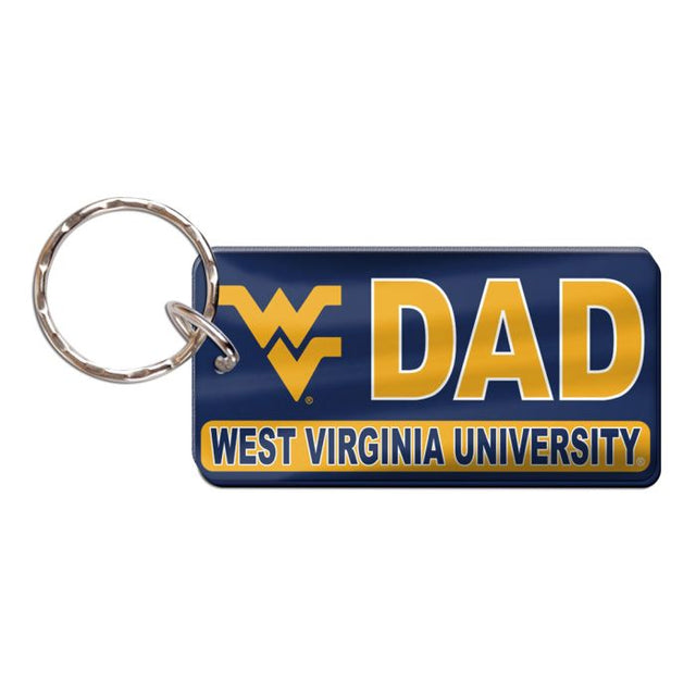 West Virginia Mountaineers Keychain Rectangle