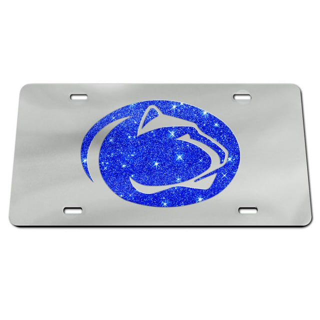 Penn State Nittany Lions GLITTER LOGO Acrylic Classic License Plates