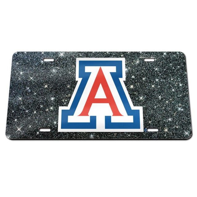 Arizona Wildcats GLITTER BACKGROUND Acrylic Classic License Plates