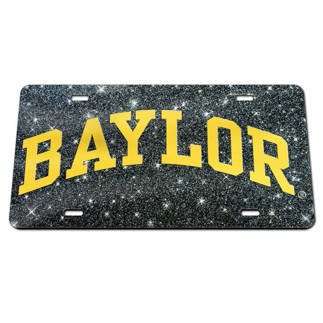 Placas de matrícula clásicas de acrílico con fondo brillante de los Baylor Bears