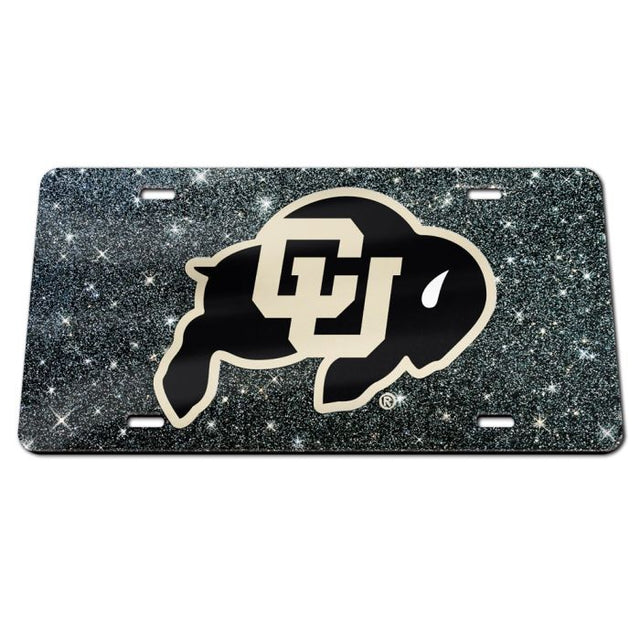 Matrículas clásicas de acrílico con fondo brillante de los Colorado Buffaloes