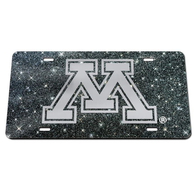 Placas de matrícula clásicas de acrílico con fondo brillante de Minnesota Golden Gophers