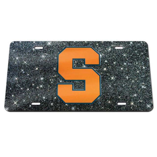 Syracuse Orange GLITTER BACKGROUND Acrylic Classic License Plates