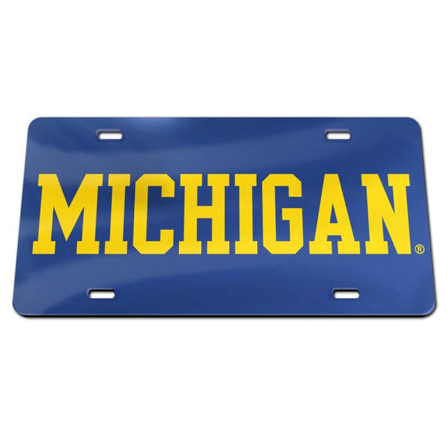 Michigan Wolverines Acrylic Classic License Plates