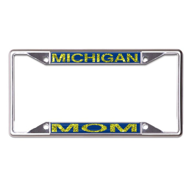 Michigan Wolverines GLITTER LETTERS Lic Plt Frame S/S Printed