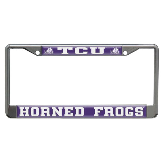 TCU Horned Frogs Lic Plt Frame S/L Domed