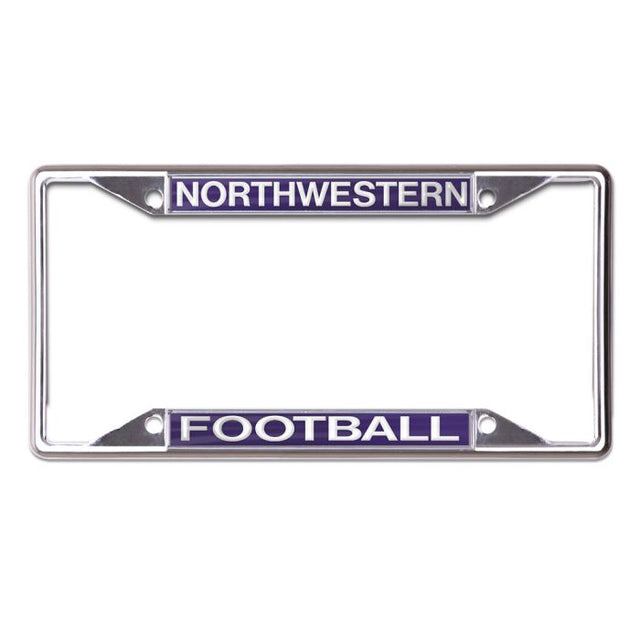 Northwestern Wildcats Lic Plt Marco S/C Impreso