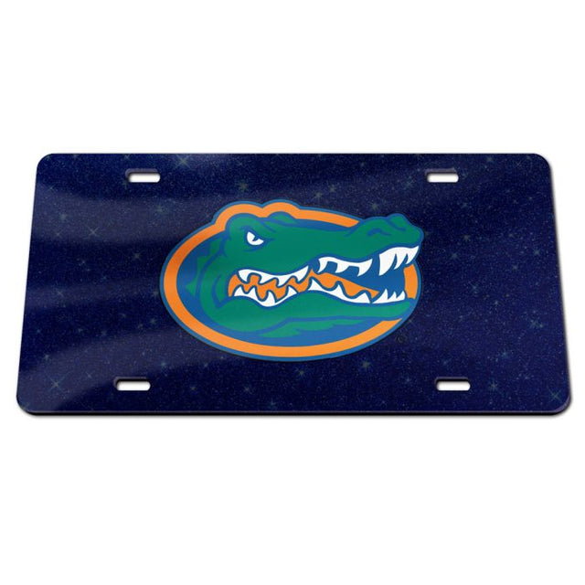 Florida Gators GLITTER BACKGROUND Specialty Acrylic License Plate