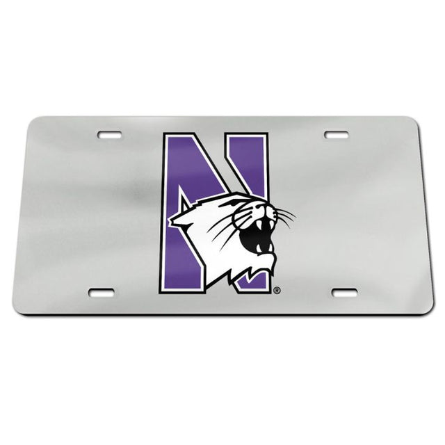 Matrícula acrílica especial de Northwestern Wildcats