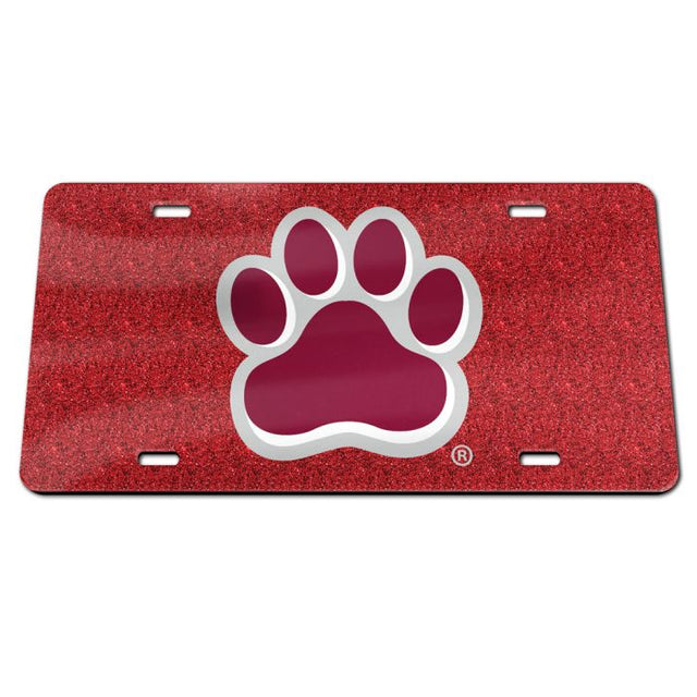 Mississippi State Bulldogs GLITTER BACKGROUND Acrylic Classic License Plates