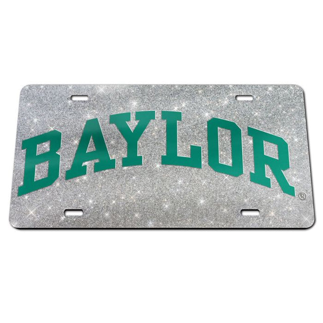 Placas de matrícula clásicas de acrílico con fondo brillante de los Baylor Bears