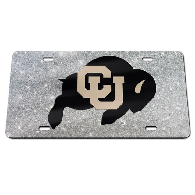 Colorado Buffaloes GLITTER BACKGROUND Acrylic Classic License Plates