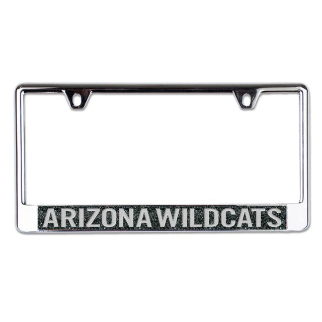 Arizona Wildcats GLITTER BACKGROUND Lic Plt Frame B/O Metallic