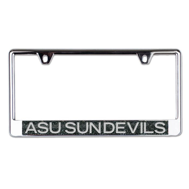 Arizona State Sun Devils GLITTER BACKGROUND Lic Plt Frame B/O Metallic