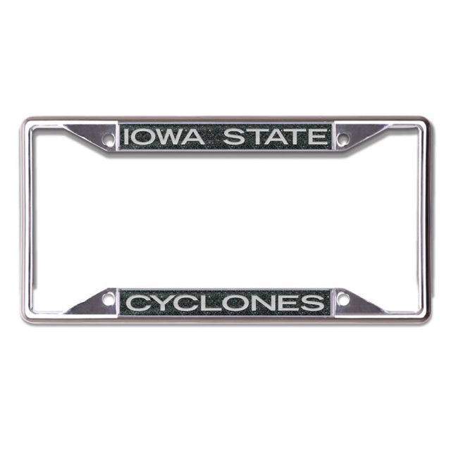 Marco de licencia de Iowa State Cyclones con fondo brillante y estampado de S/C