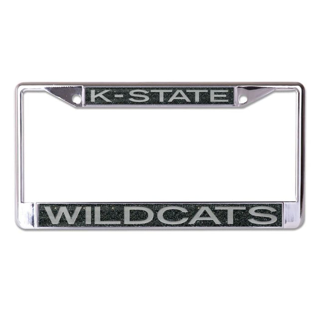 Kansas State Wildcats GLITTER BACKGROUND Lic Plt Frame S/L Metallic