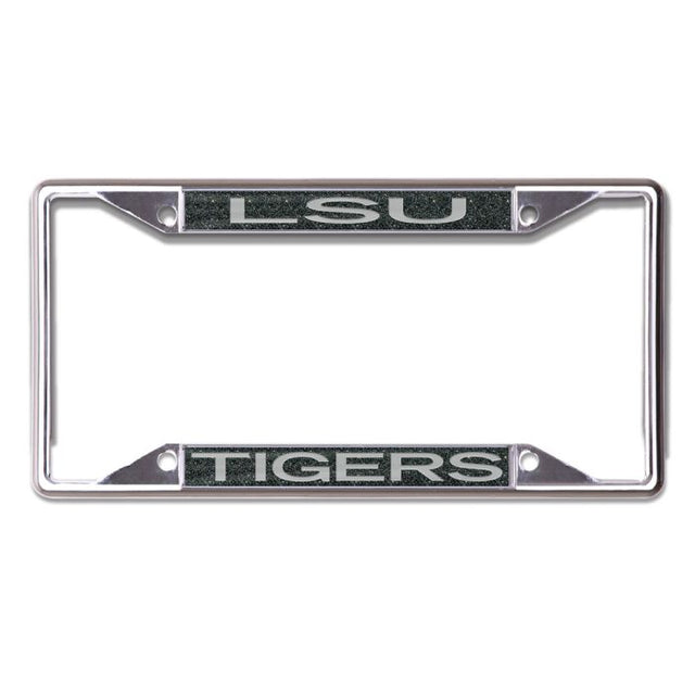 LSU Tigers GLITTER BACKGROUND Lic Plt Frame S/S Printed