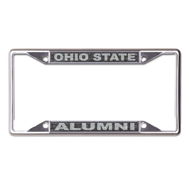 Ohio State Buckeyes BLACK GLITTER/ALUMNI Lic Plt Frame S/S Printed