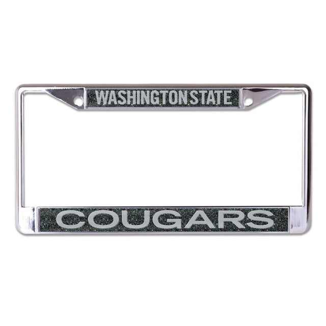 Washington State Cougars GLITTER BACKGROUND Lic Plt Frame S/L Printed