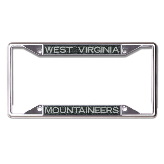 West Virginia Mountaineers GLITTER BACKGROUND Lic Plt Frame S/S Printed