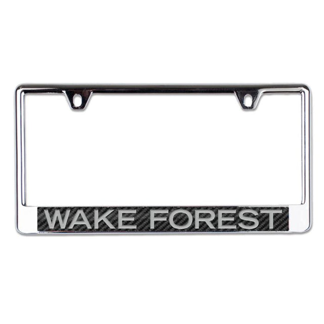 Wake Forest Demon Deacons CARBON Lic Plate Frame B/O Printed