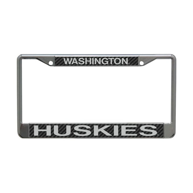 Washington Huskies CARBON Lic Plt Frame S/L Printed