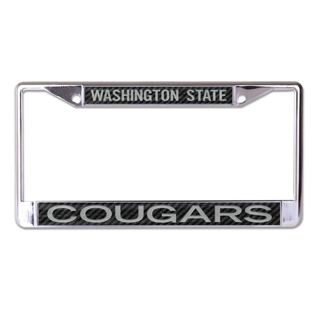 Washington State Cougars CARBON Lic Plt Frame S/L Printed