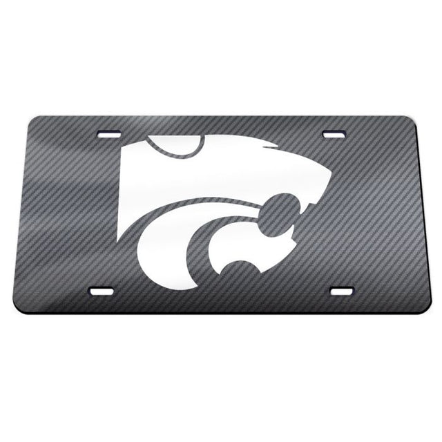 Kansas State Wildcats CARBON Specialty Acrylic License Plate