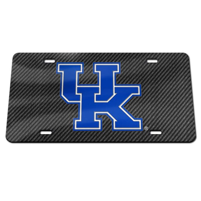 Matrícula acrílica especial de Kentucky Wildcats CARBON