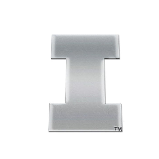 Illinois Fighting Illini Chrome Free Form Auto Emblem