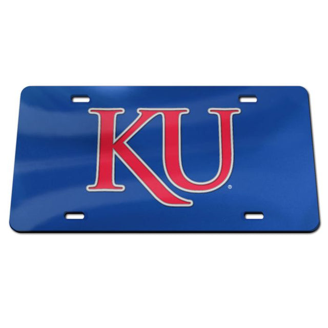 Kansas Jayhawks Acrylic Classic License Plates