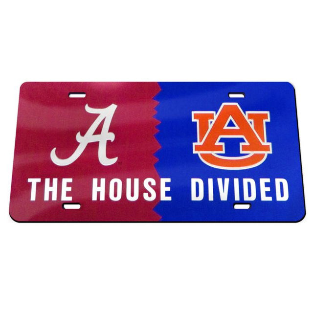 Rivalidad entre las placas de matrícula especiales de acrílico de Alabama Crimson Tide y Auburn Tigers