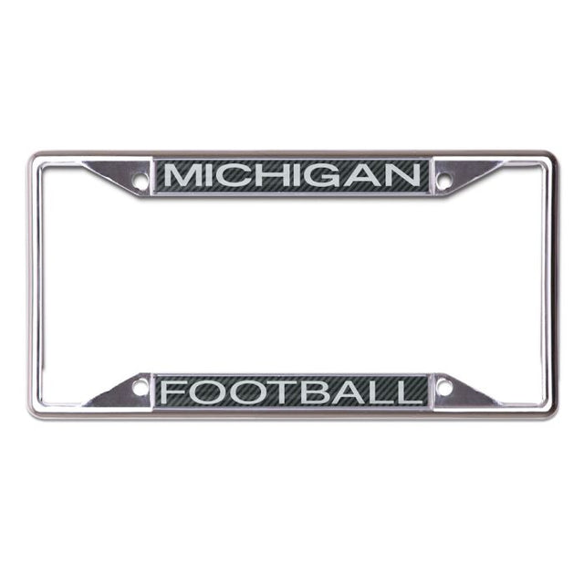 Michigan Wolverines CARBON Lic Plt Frame S/S Printed