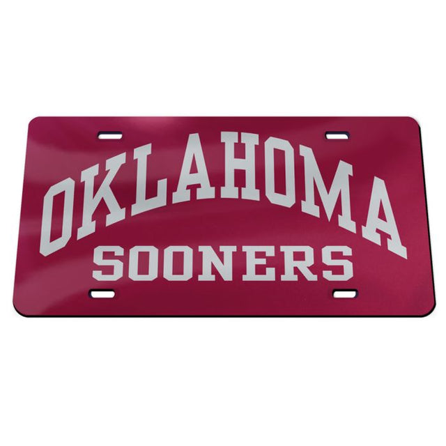 Matrícula acrílica especial de los Oklahoma Sooners