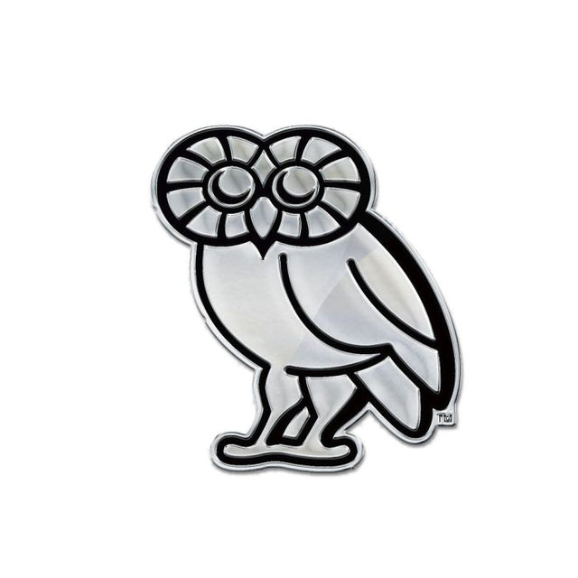 Emblema para automóvil de forma libre en cromo Rice Owls