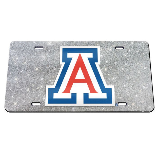 Arizona Wildcats GLITTER BACKGROUND Acrylic Classic License Plates